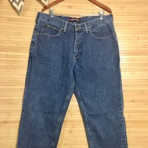 LEE MENS RELAXED FIT STRAIGHT LEG BLUE JEANS 38